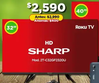 Bodega Aurrerá Sharp roku tv 32" oferta