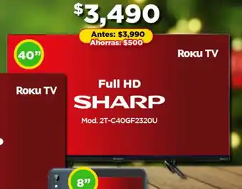 Bodega Aurrerá Sharp roku tv 40" oferta