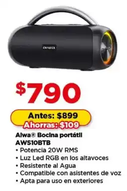 Bodega Aurrerá Alwa bocina portátil AWS10BTB oferta