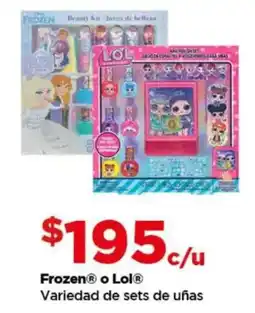 Bodega Aurrerá Frozen o lol variedad de sets de uñas oferta