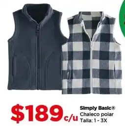 Bodega Aurrerá Simply basic chaleco polar oferta