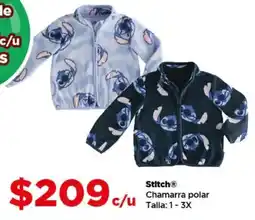 Bodega Aurrerá Stitch chamarra polar oferta