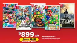 Bodega Aurrerá Nintendo switch variedad de videojuegos oferta