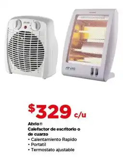 Bodega Aurrerá Atvio calefactor de escritorio o de cuarzo oferta
