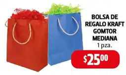 Farmacias Guadalajara Bolsa de regalo kraft gomtor mediana oferta