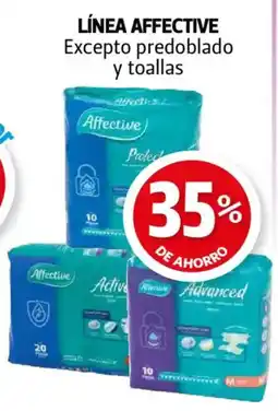 Farmacias Guadalajara Línea affective excepto predoblado y toallas oferta