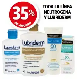 Farmacias Guadalajara Neutrogena y lubriderm toda la línea oferta