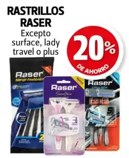 Farmacias Guadalajara Rastrillos raser excepto surface, lady travel o plus oferta