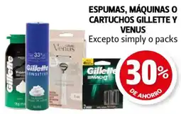 Farmacias Guadalajara Máquinas o cartuchos gillette y venus espumas oferta