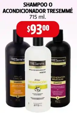 Farmacias Guadalajara Tresemmé shampoo o acondicionador oferta