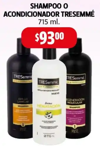 Farmacias Guadalajara Tresemmé shampoo o acondicionador oferta