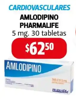 Farmacias Guadalajara Cardiovasculares amlodipino pharmalife oferta