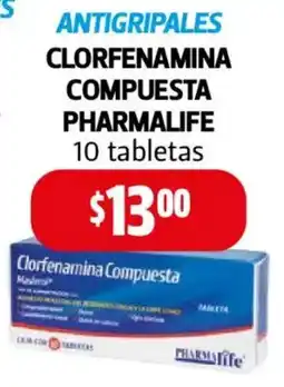Farmacias Guadalajara Clorfenamina compuesta pharmalife oferta