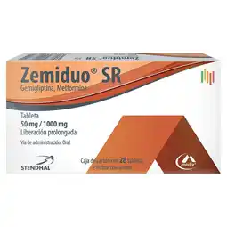 Farmacias Benavides 50 mg/1000 mg Gemigliptina, Metformina Liberación Prolongada oferta