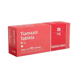 Farmacias Benavides 5 mg Tiamazol oferta