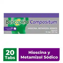 Farmacias Benavides 10 mg Butilhioscina/250 mg Metamizol Sódico oferta