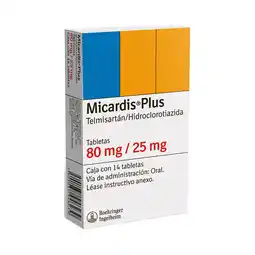 Farmacias Benavides 80 mg / 25 mg Hidroclorotiazida + Telmisartán oferta