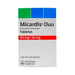 Farmacias Benavides 80 mg / 10 mg Amlodipino + Telmisartán oferta