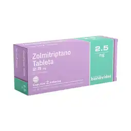 Farmacias Benavides 2.5 mg Zolmitriptano oferta