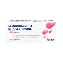Farmacias Benavides 0.15 mg Levonorgestrel/0.03 mg Etinilestradiol oferta