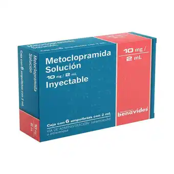 Farmacias Benavides 10 mg/2 ml Metoclopramida Solución Inyectable oferta