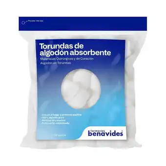 Farmacias Benavides Torundas de Algodón Absorbente oferta