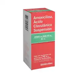 Farmacias Benavides 250 mg /62.5 mg Acido Clavulánico + Amoxicilina oferta