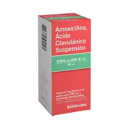 Farmacias Benavides 250 mg /62.5 mg Acido Clavulánico + Amoxicilina oferta