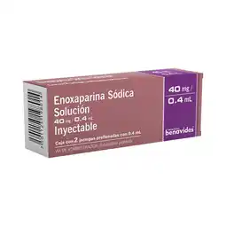 Farmacias Benavides 40 mg/0.4 ml Enoxaparina Sódica oferta