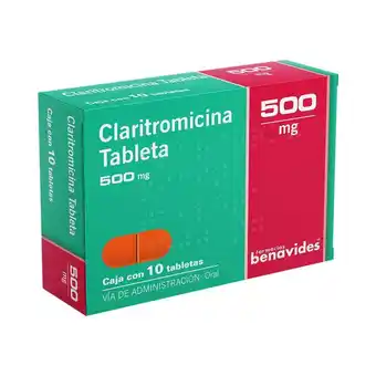 Farmacias Benavides 500 mg Claritromicina oferta