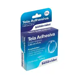 Farmacias Benavides Tela Adhesiva Blanca 1.25 cm x 5 m oferta