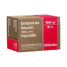 Farmacias Benavides 160 mg / 2 ml Gentamicina oferta