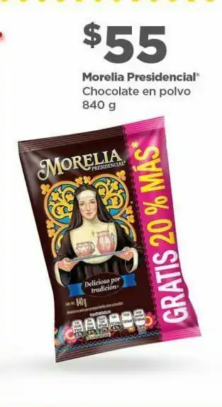 Bodega Aurrerá Morelia presidencial chocolate en polvo 840g oferta