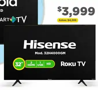 Bodega Aurrerá Roku tv hisense 32pulg oferta