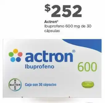 Actron Ibuprofeno Cápsulas Bayer 600mg