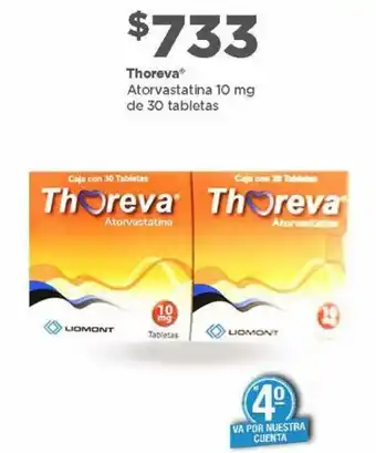 Bodega Aurrerá Thoreva Atorvastatina Tabletas Liomont 10mg oferta
