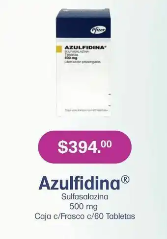 Farmacias Especializadas Azulfidina 500mg gra caj c/60 oferta