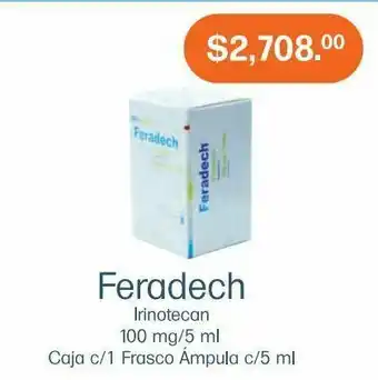 Farmacias Especializadas Feradech 100 mg / 5 ml sol iny fco caj c/1 oferta