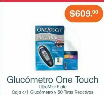 One touch ultramini plata caj c/ 1 gluc + 50 tiras react