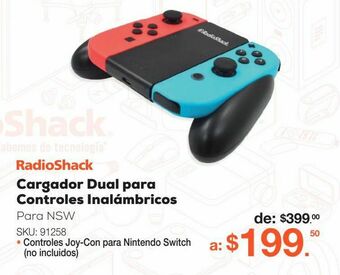 RadioShack Cargador dual para controles inalámbricos radioshack / nintendo switch oferta