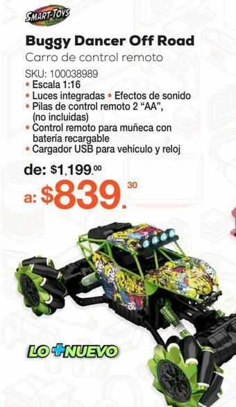 RadioShack Carro de control remoto smart toys buggy dancer off road / azul con negro oferta