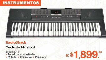 RadioShack Teclado musical radioshack jk-63m / 61 teclas / negro oferta