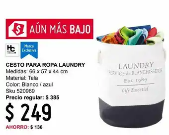 Sodimac Homecenter Cesto para ropa laundry oferta