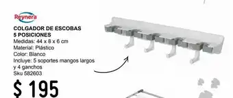 Colgador de escobas 5 posiciones