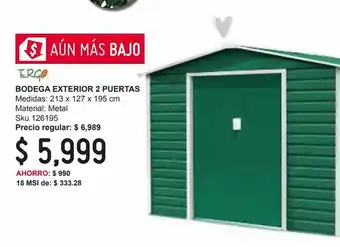Sodimac Homecenter Bodega exterior 2 puertas oferta