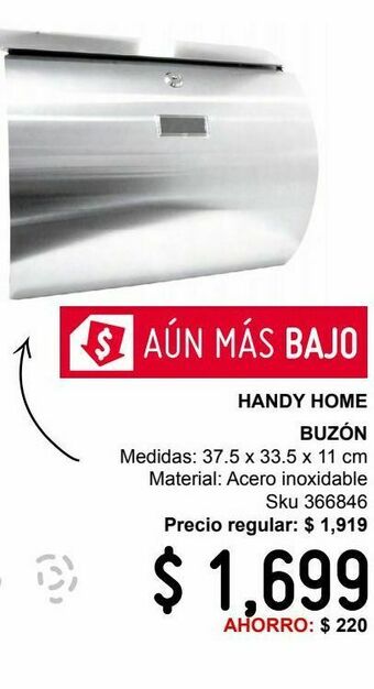 Sodimac Homecenter Buzón oferta