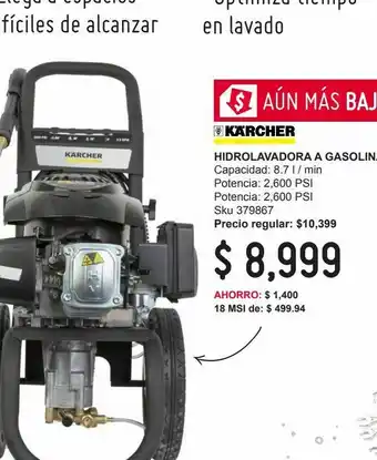 Sodimac Homecenter Hidrolavadora a gasolina g2600 oferta