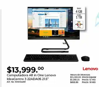 Computadora de escritorio lenovo