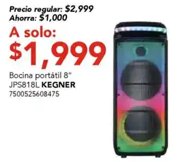 City Club Kegner bocina portatil 8" oferta