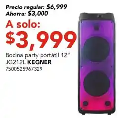 City Club Kegner bocina party portatil 12" oferta
